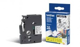 Brother P-Touch TZe-111 PT-1000 / PT-1005 / PT-1010 / PT-D200 / PT-D200VP / PT-H105 / PT-E100VP / PT-E300VP / PT-E550WVP / PT-P700 / PT-P750W / PT-1280 / PT-1950VP / PT-2420PC / PT-2430PC / PT-2700VP / PT-D450VP / PT-D600VP / PT-9500PC / PT-9700PC / PT-P900W LAMINATED TAPE 6 mm (ламинированная) Черный шрифт-бесцветный фон (TZe111)